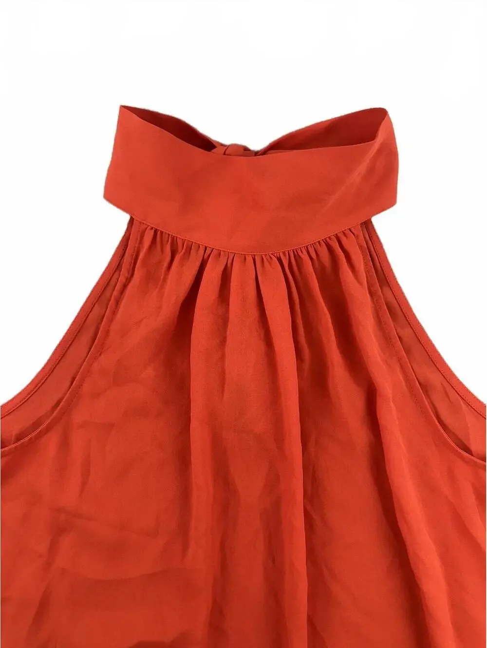 Elegant J.Crew Red Halter‎ Neck Tie Back Top
